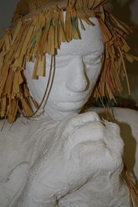 plaster casting of person plaster casting of person